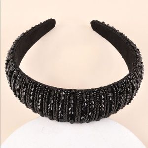 Black rhinestone bedazzled headbands